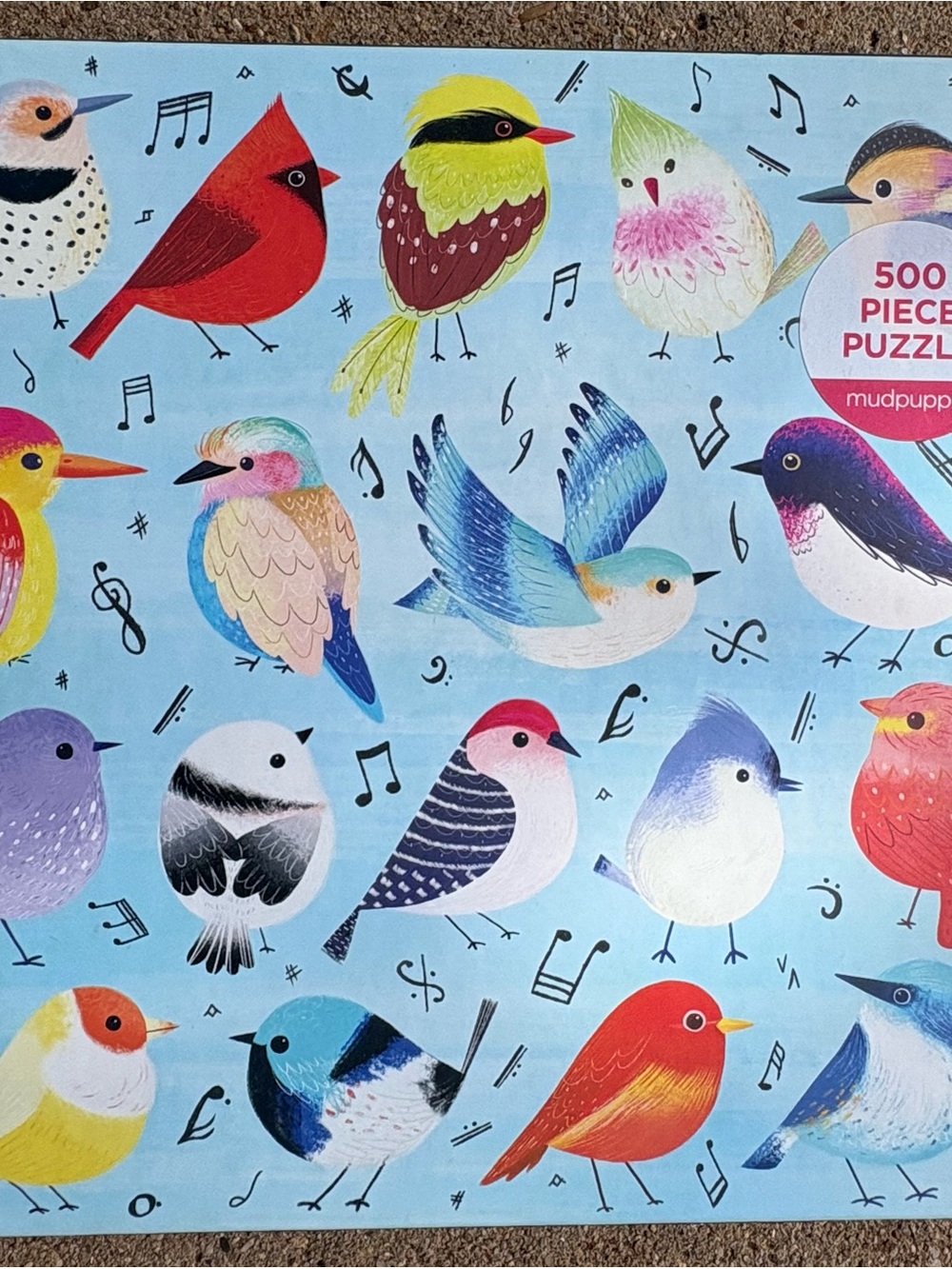 Mudpuppy Song Birds 500-Piece Puzzle - Blue